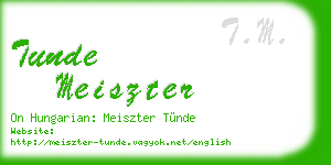 tunde meiszter business card