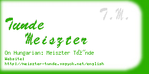 tunde meiszter business card